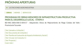 La UCAR llama a licitación