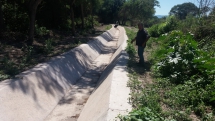 Revestimiento del canal matriz del sistema La Higuera