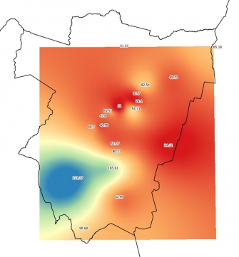 Mapa de precipitaciones, tercera semana de Octubre.