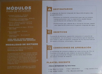 Módulos de la Diplomatura en Gestión Integrada del Agua